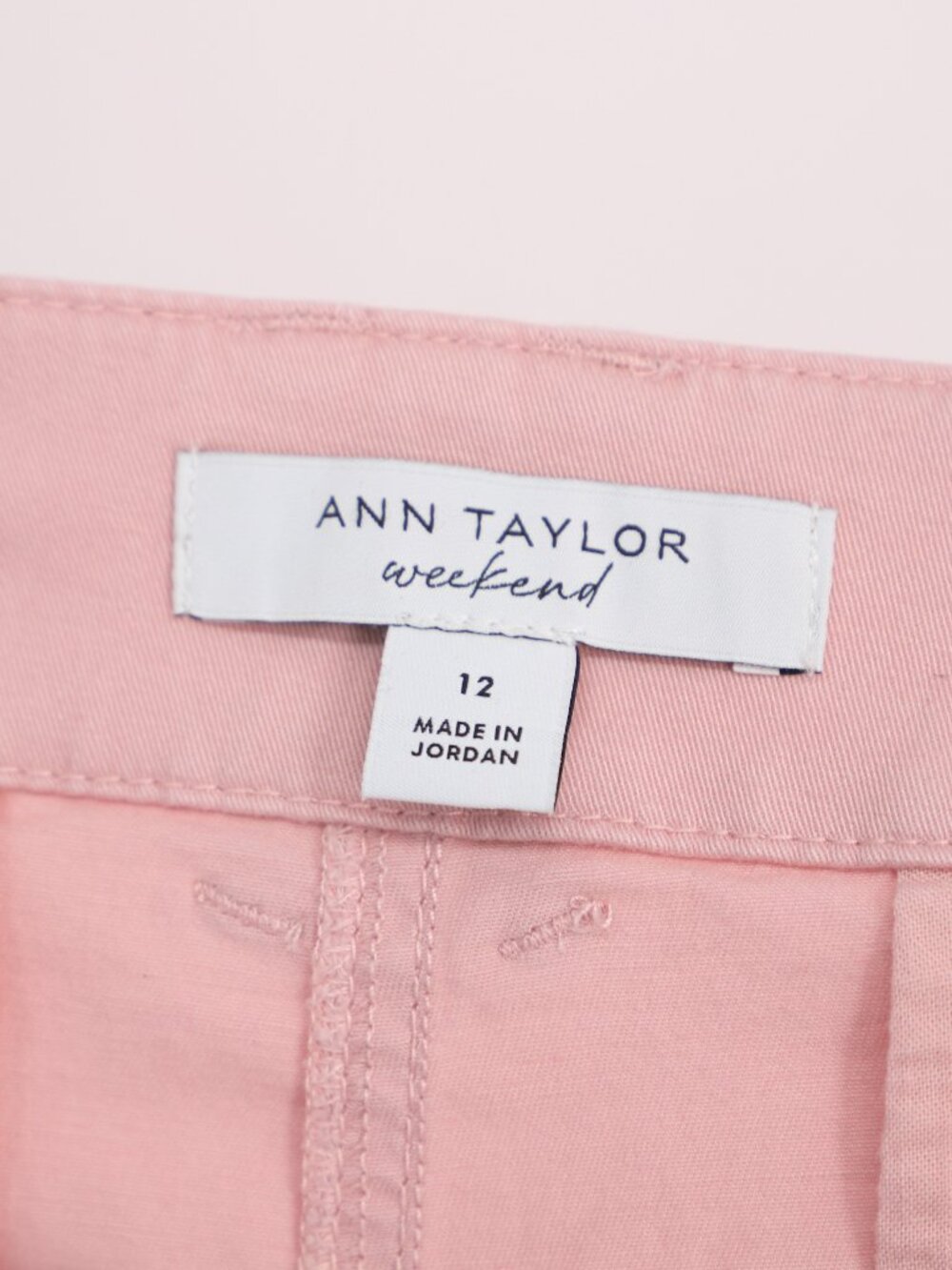 ANN TAYLOR Weekend Seamed Straight Ankle Pant in Dusty Pink Size 12 - Picture 6 of 8